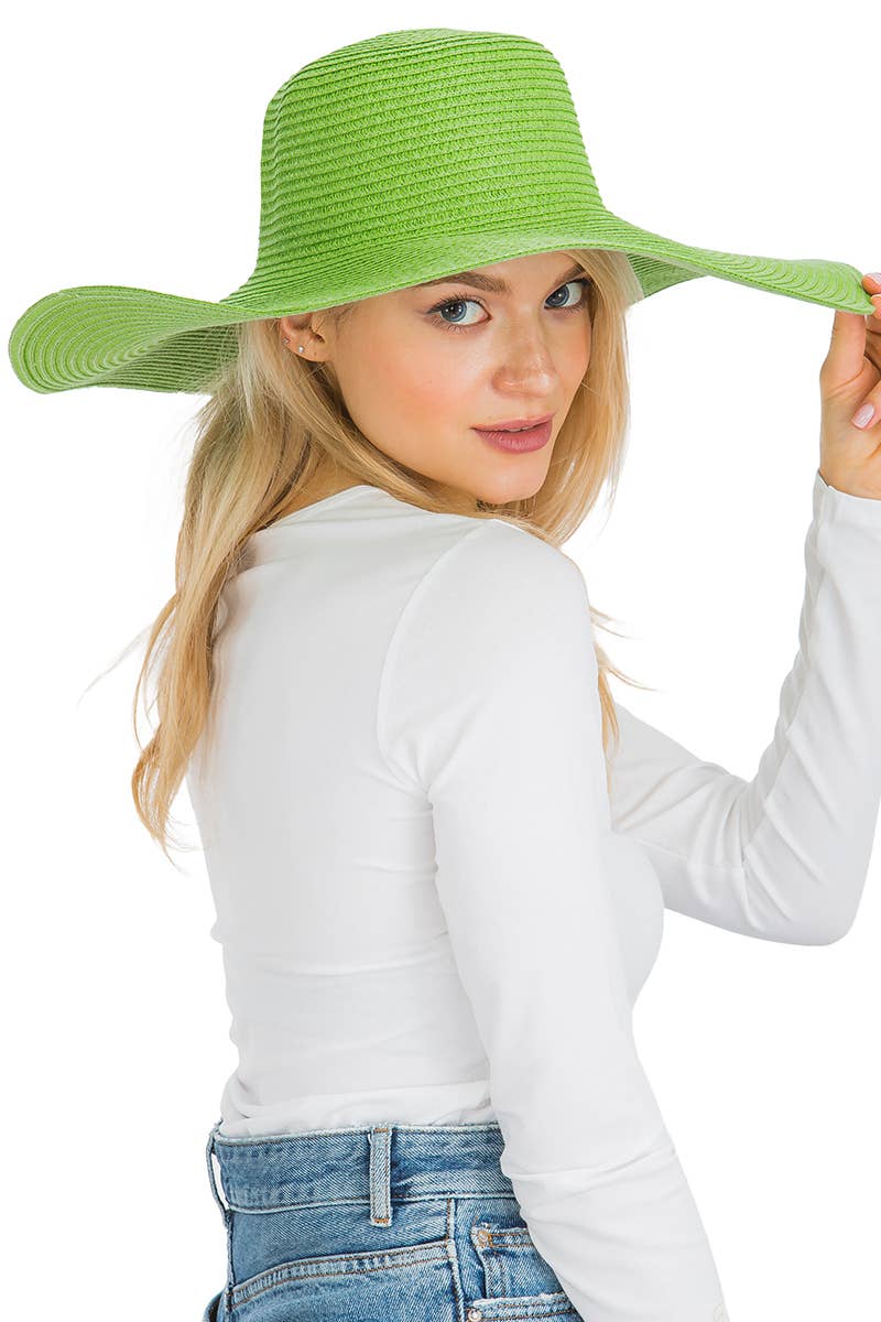 Cap Zone - Venta al por mayor Sombrero de paja - Mujer - Sombrero de sol de paja con tejido apretado, color sólido y ala ancha flexible40