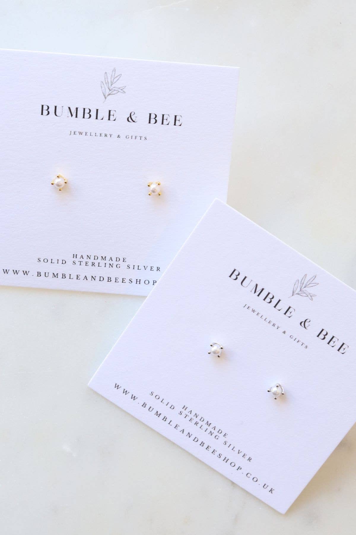Bumble & Bee - Wholesale Stud/Post Earrings - Pearl Studs1