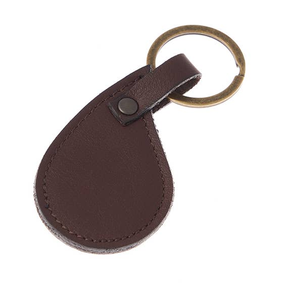 Chaveiro de couro elegante e simples (marrom) por atacado de Ziinah - vizible with style