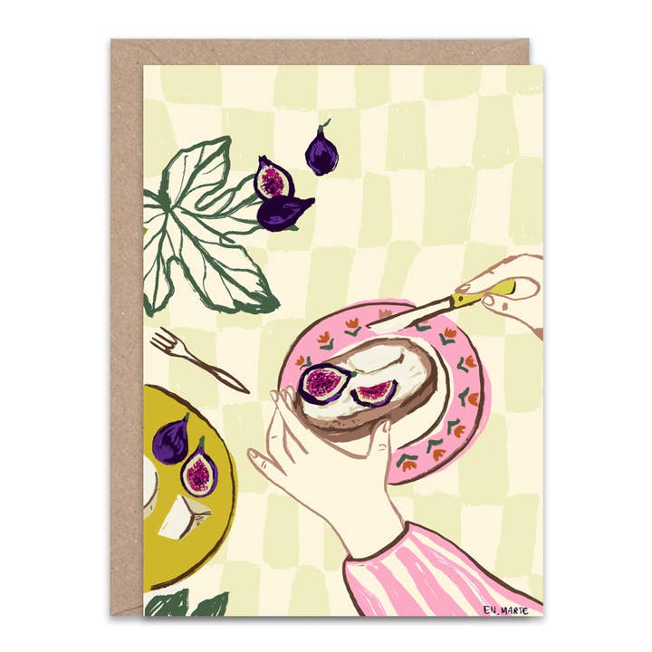 Figs by En Marte Print A6 Greetings Card for wholesale by The Hands