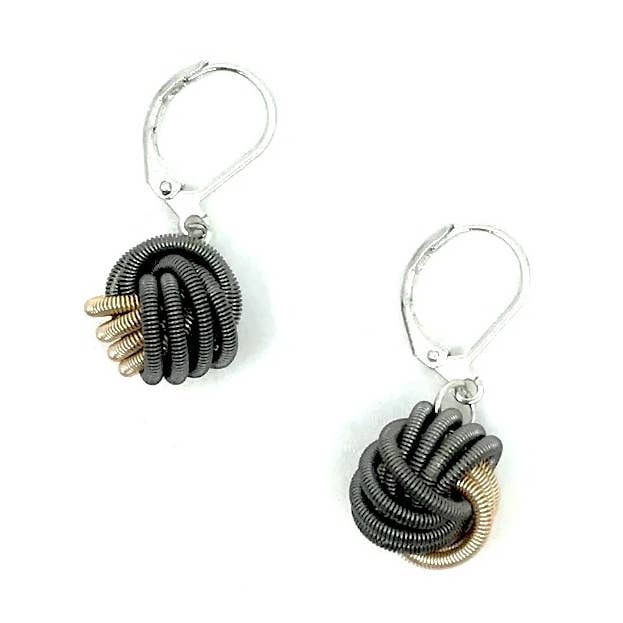Sea Lily - Wholesale Dangle Earrings - Champagne/Slate Knot Dangle Earrings0