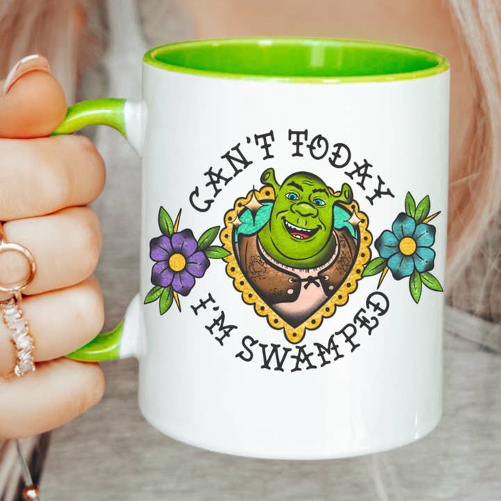 Caneca "Hoje Não Posso, Estou Atolado" com Pega Verde por atacado de Ace the Pitmatian Co