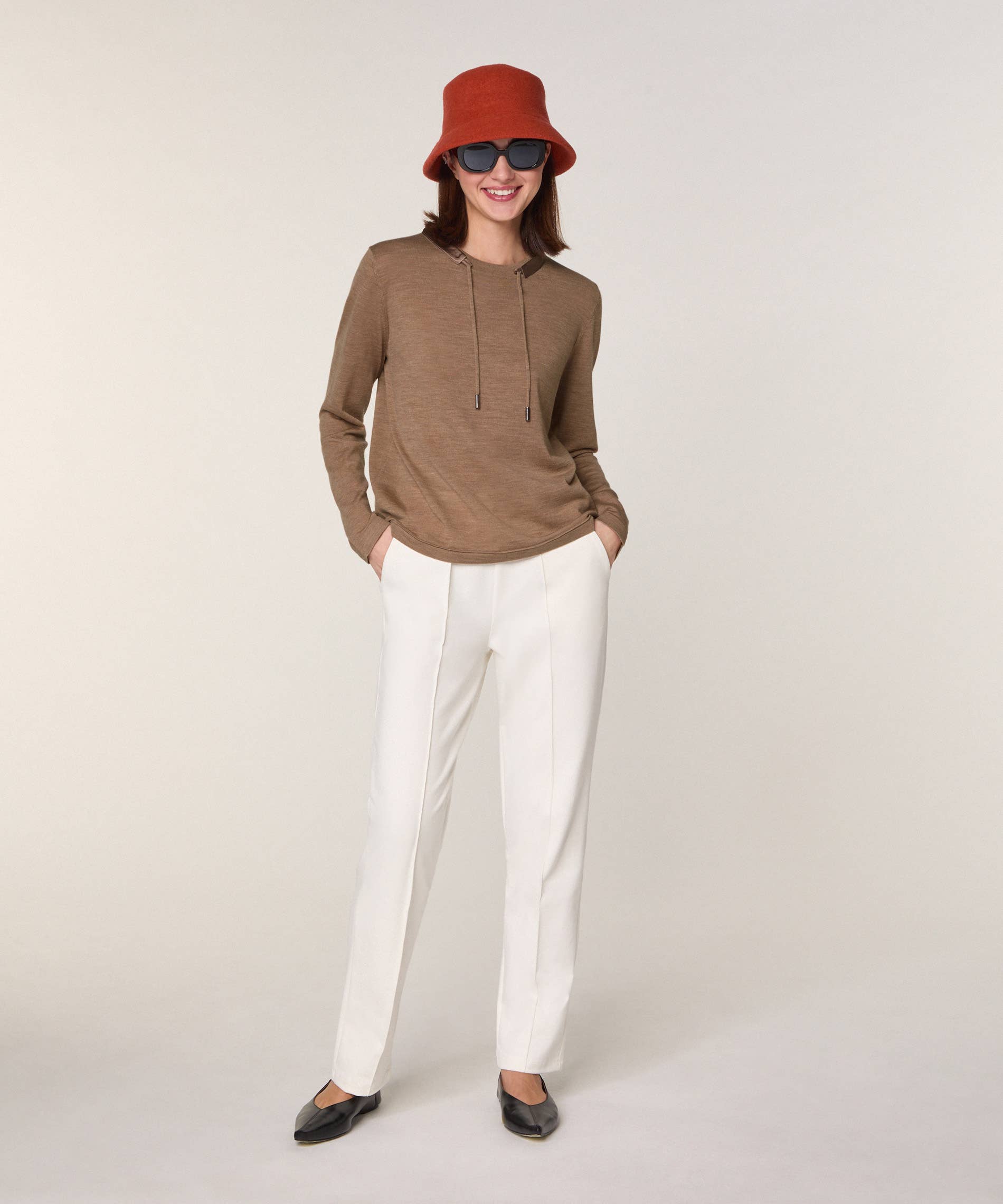 Rodier - Wholesale Knit Sweater - Women's - Merino wool crew neck sweater