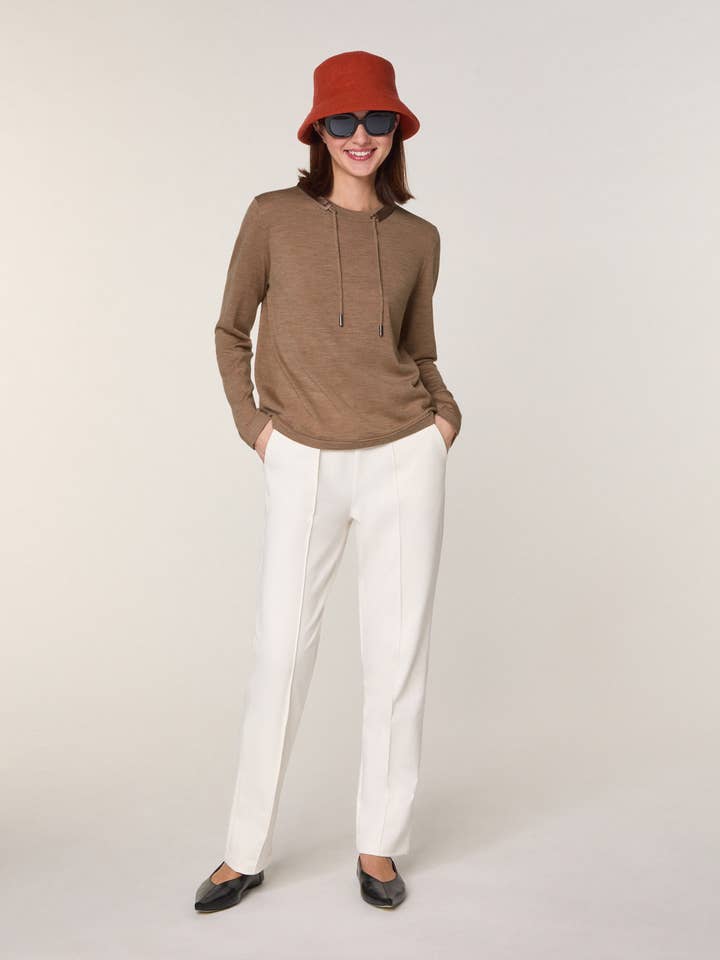 Rodier - Wholesale Knit Sweater - Women's - Merino wool crew neck sweater0