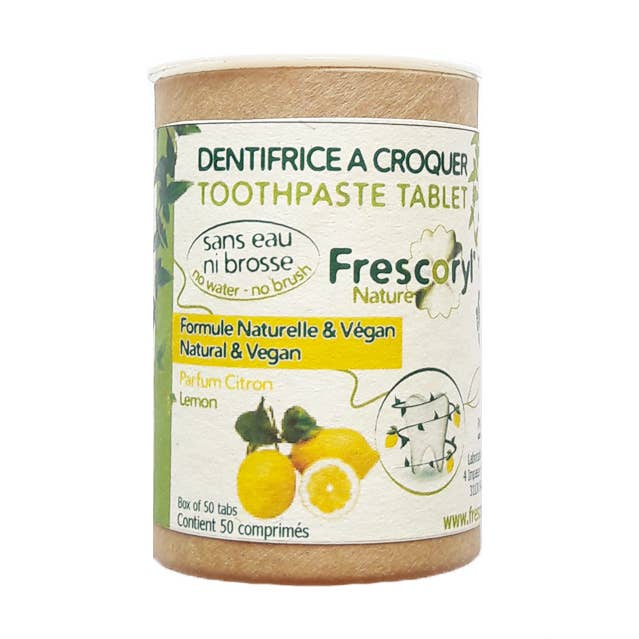 FRESCORYL toothpaste tablet - 50 tablets Lemon flavor for wholesale by Frescoryl