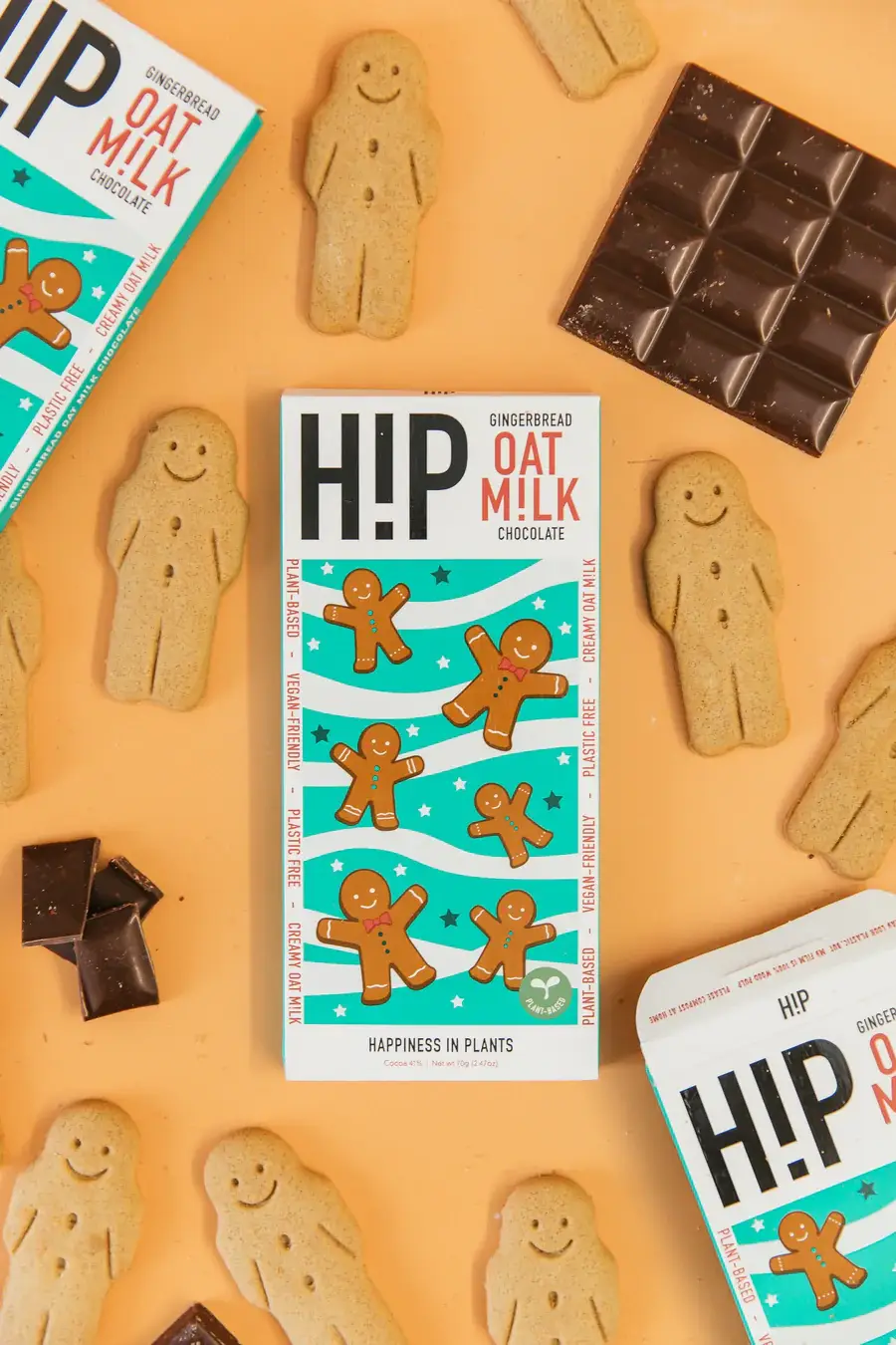 Love Cocoa & H!P [No duties when shipping to US!] – wholesale Chocolate bar – H!P Oatmilk Chocolate Gingerbread Bar1