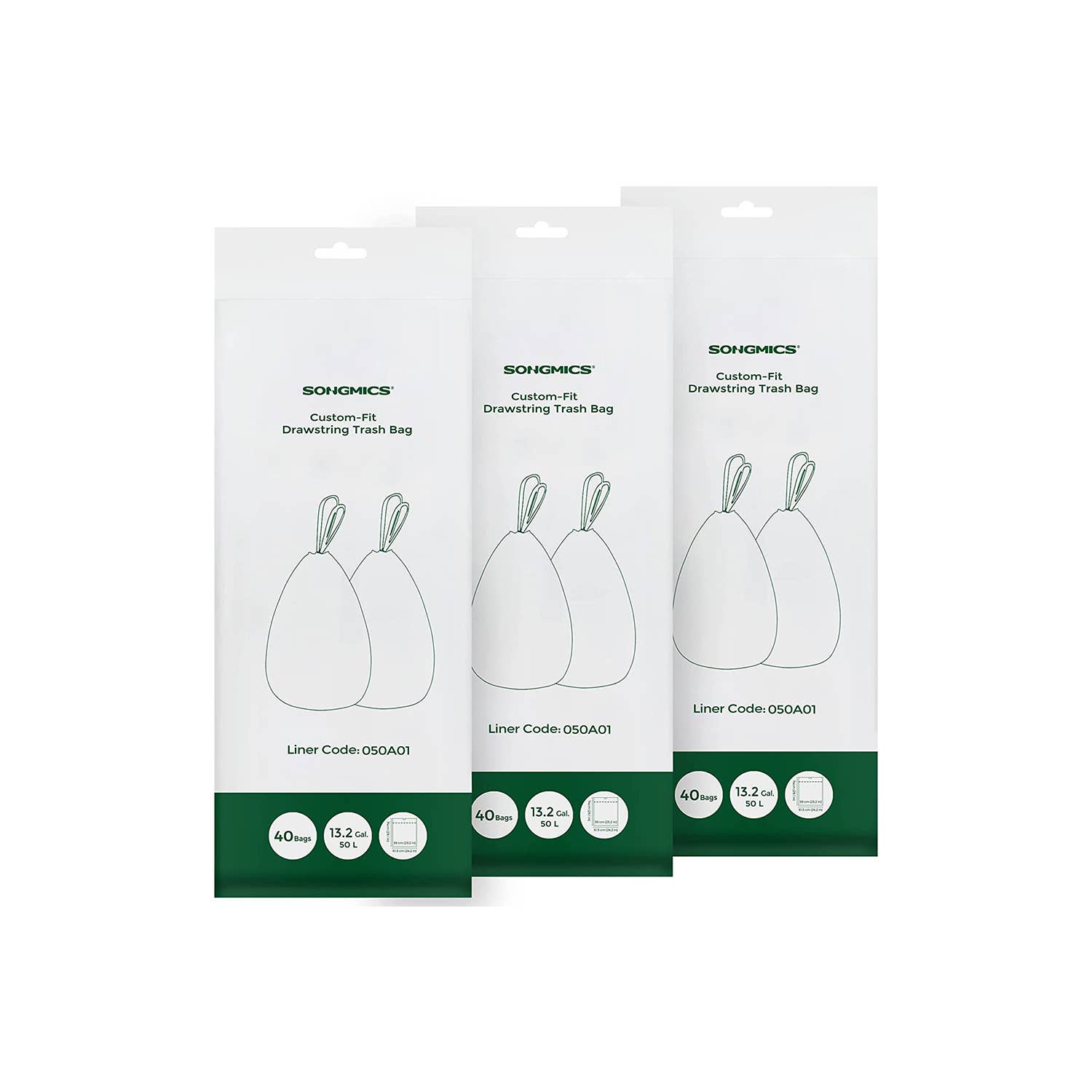 Greenwestons - Wholesale Rubbish can/Rubbish bin - Trash Bags for 13.2 Gallon Trash Cans 120 Count0