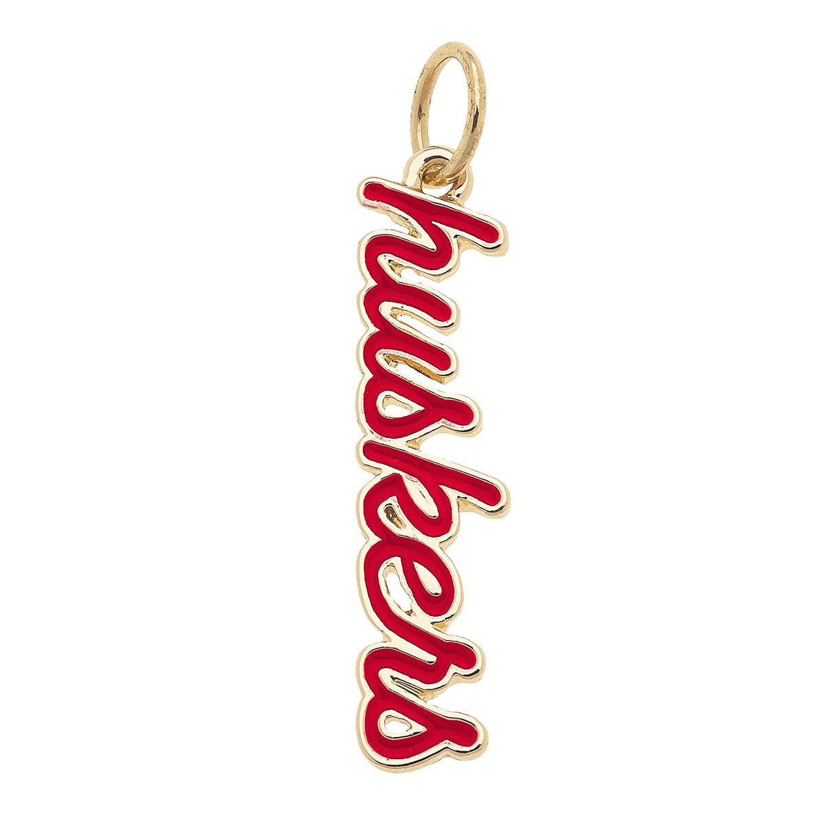 Canvas Style - Wholesale Individual Charm/Pendant - Nebraska Cornhuskers Enamel Script Charm0