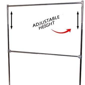 Z Garment Rack with White Nesting Base, Double Bar for wholesale by Only Hangers