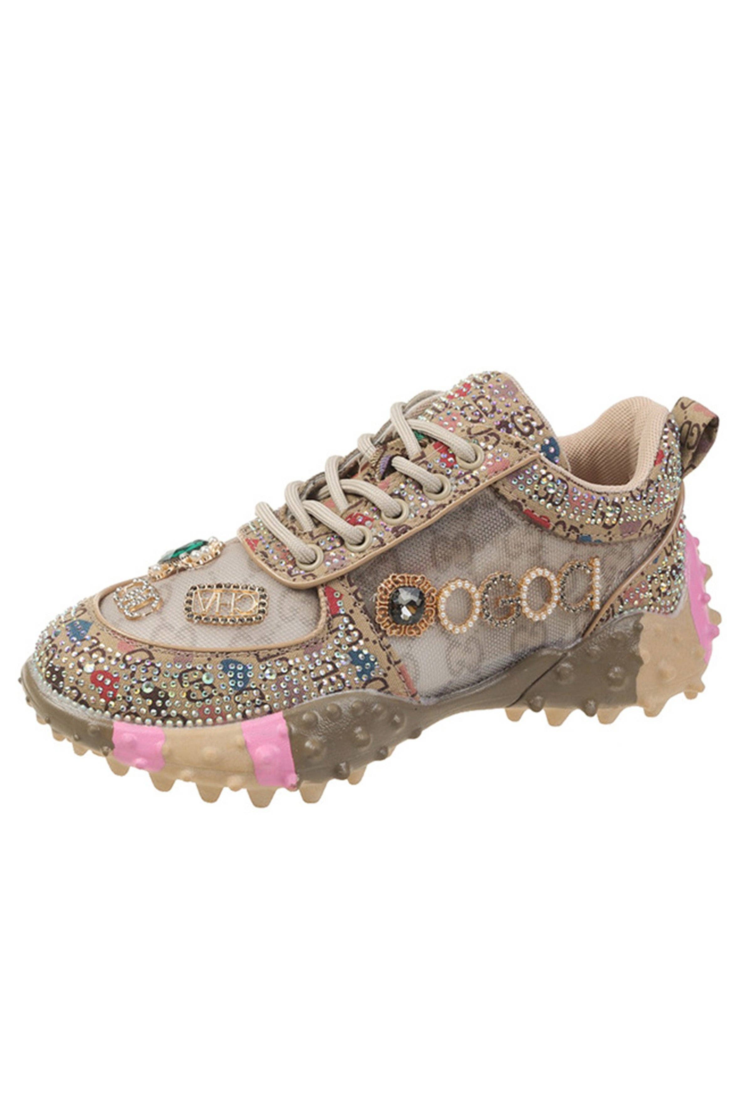 Ole - Vendita all'ingrosso Sneakers di tendenza - Donna - Sneakers Sportive con Strass SH00753