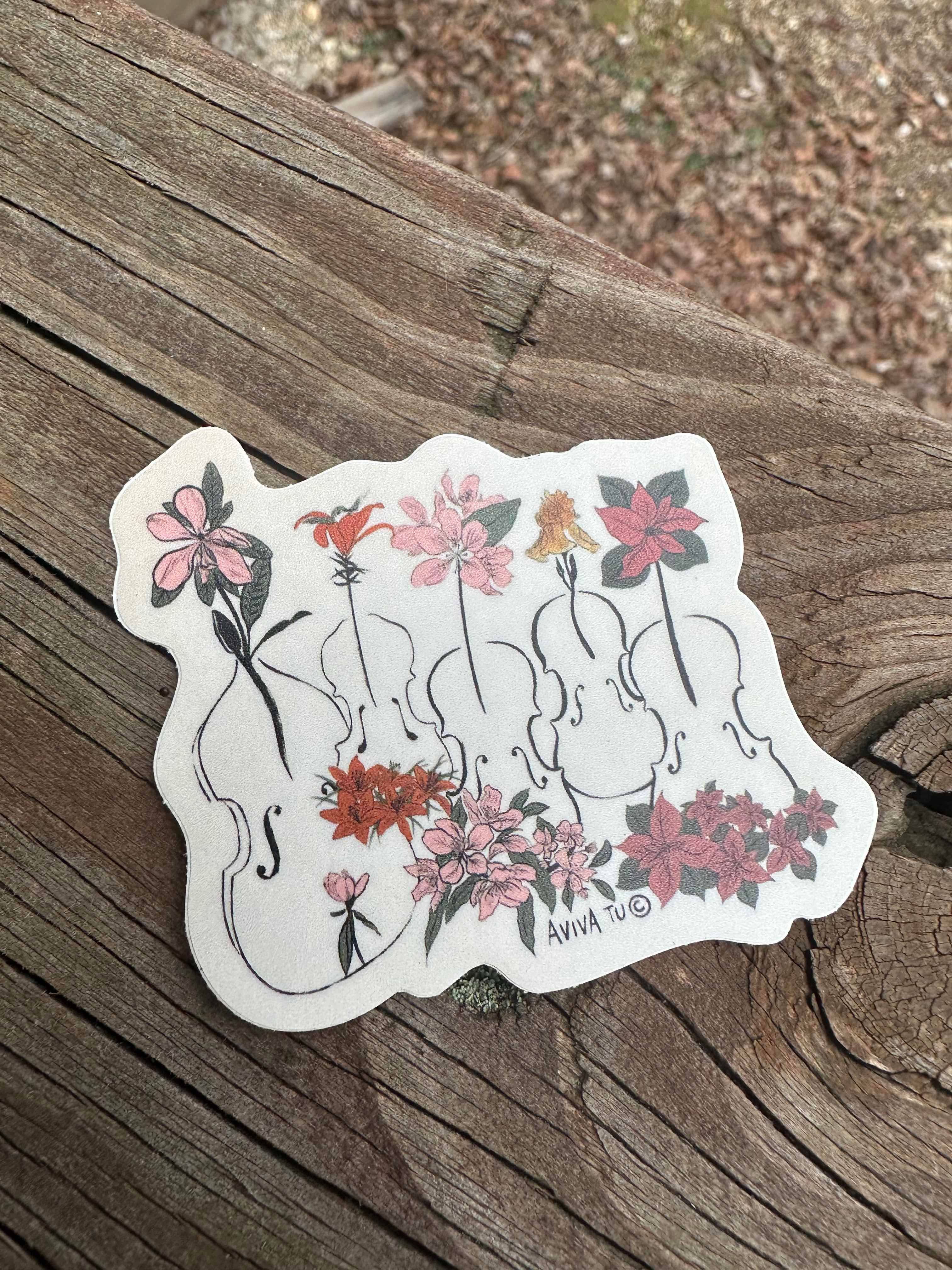 AVIVA TU LLC - Wholesale Sticker - Sticker-Botanical Music Instruments18