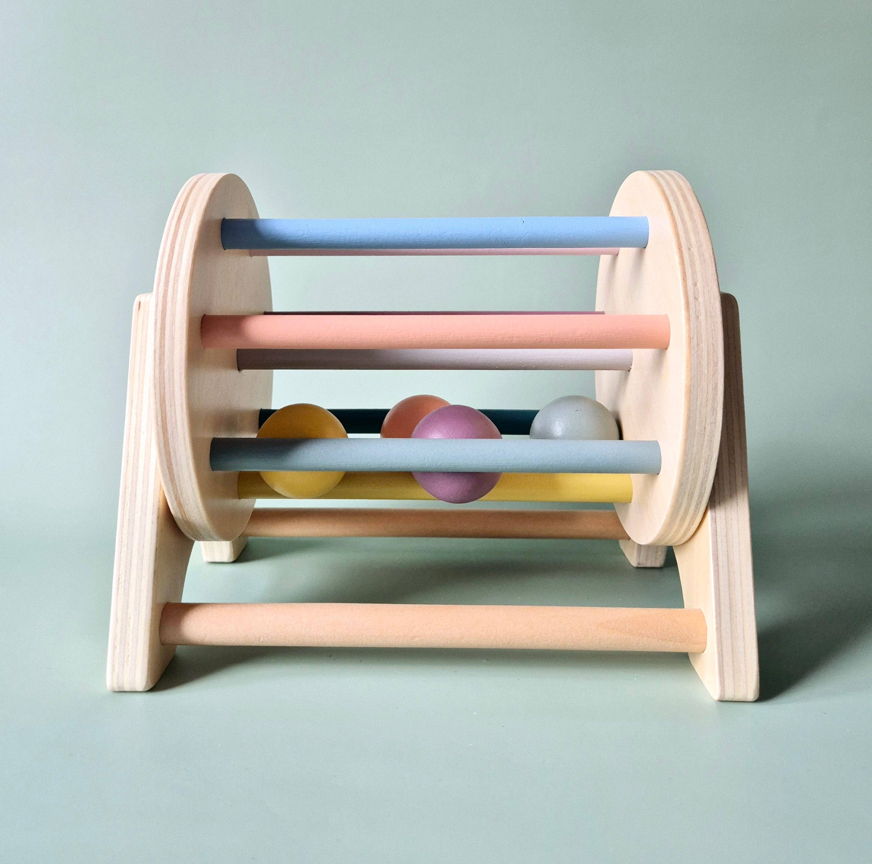 Rammelaartje - Wholesale Wood Toy - Kids - Wooden Rotating Montessori Wheel with Balls – Stimulates Motor Development0