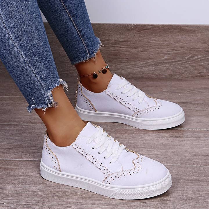 Beyond Apparel - Wholesale Lifestyle Sneakers - Women's - Suede Lace-Up Flat Sneakers8
