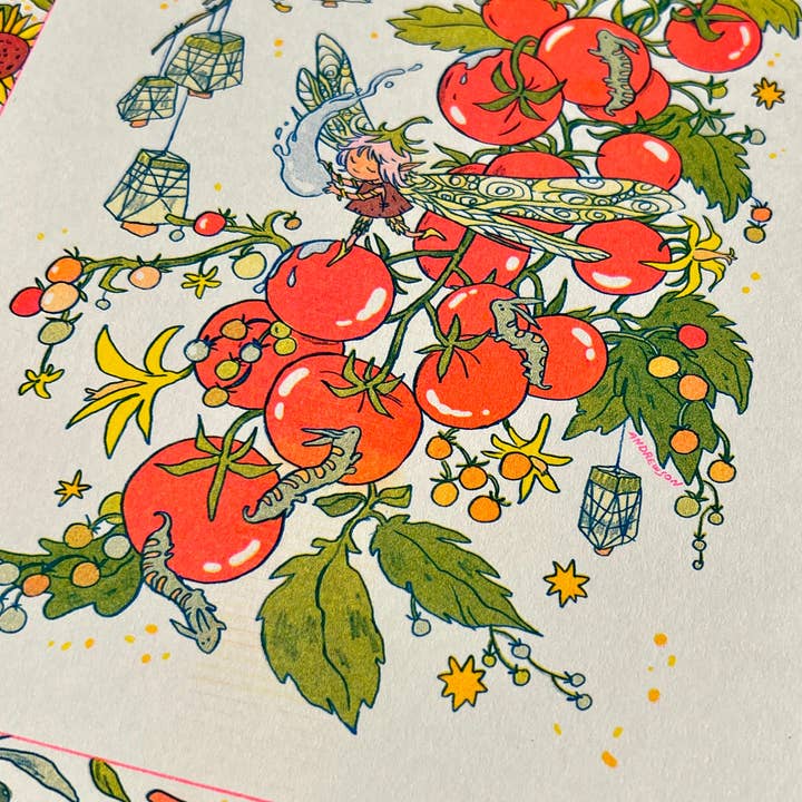 Natalie Andrewson - Vendita all'ingrosso Stampa artistica - Stampa Sunflower Fairy Riso11