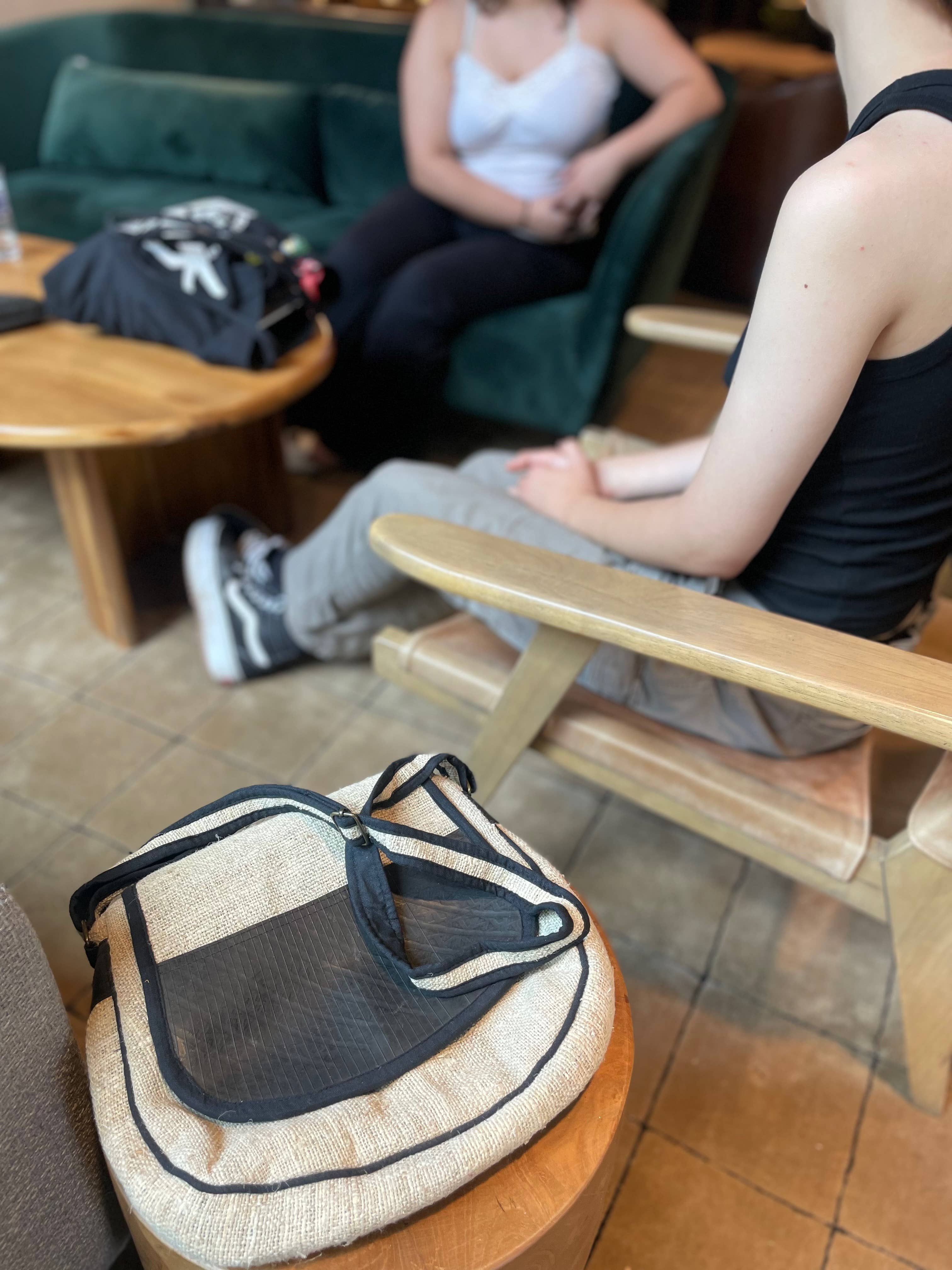 Women of the Cloud Forest - Wholesale Crossbody Bag - Unisex - Vegan Recycled Inner Tube and Hemp Saddle Bag6