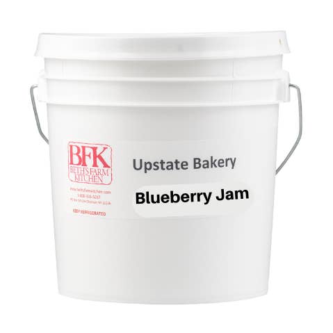Confiture de bleuets - Bidon de 1 gallon pour service alimentaire en vrac à faible teneur en sucre pour la vente par Beth's Farm Kitchen