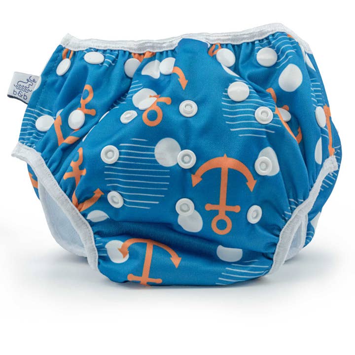 Anchors Reusable Swim Diaper for wholesale by Beau and Belle Littles