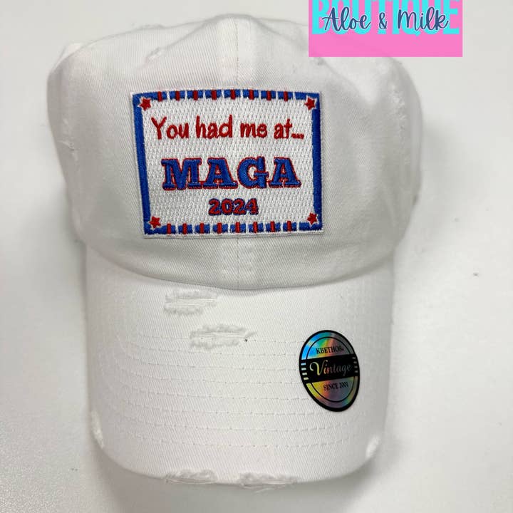 Aloe and Milk Boutique - Wholesale Baseball Cap - Unisex - You Had me at MAGA Cap1