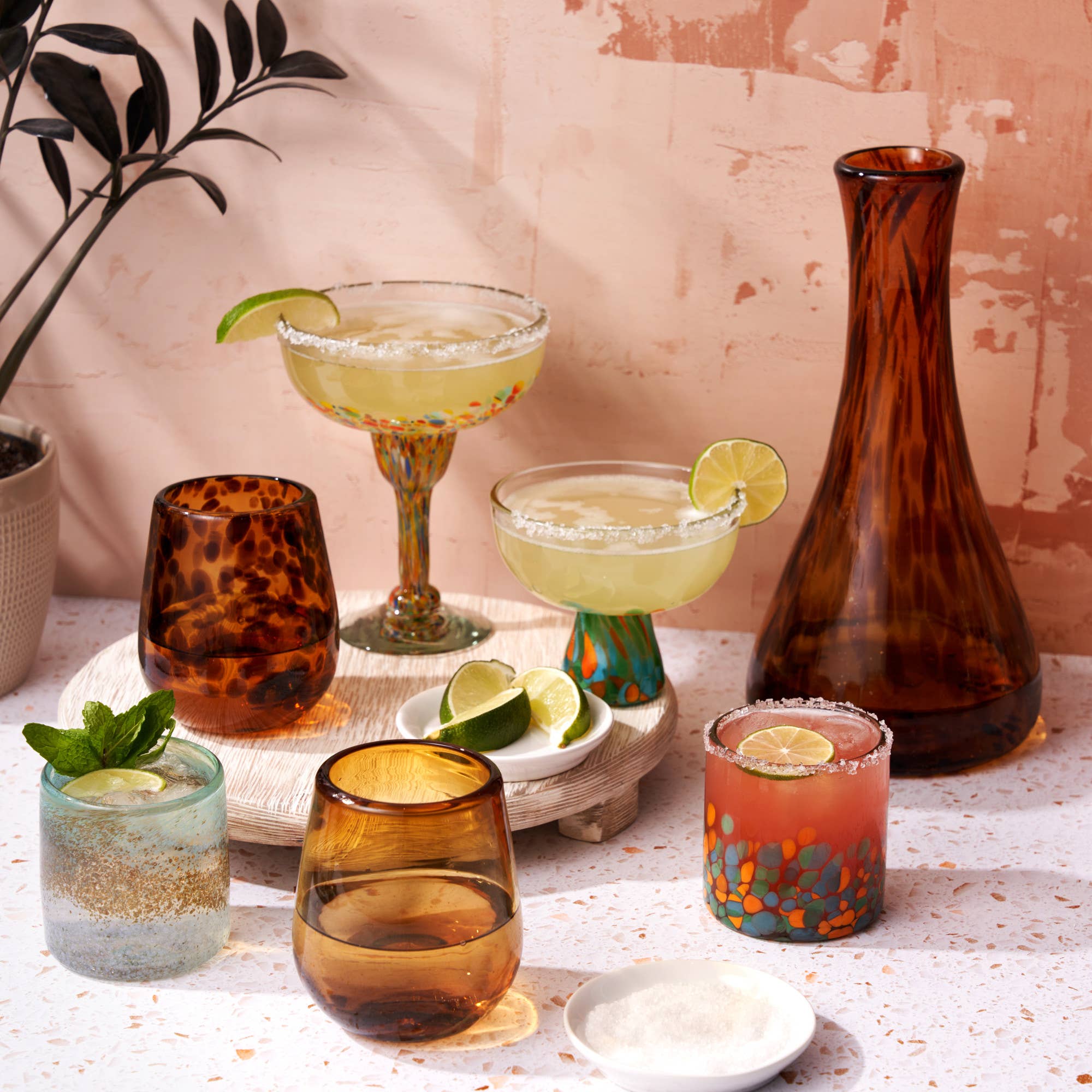 Twine - Wholesale Cocktail/Liquor Glass - Segunda Vida Viajar Short Tumblers Set of 23