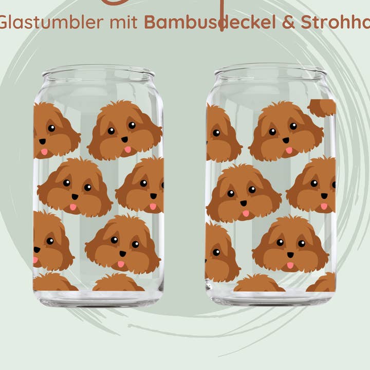 Cavapoo. Vaso de cristal para venta al por mayor de lupaX