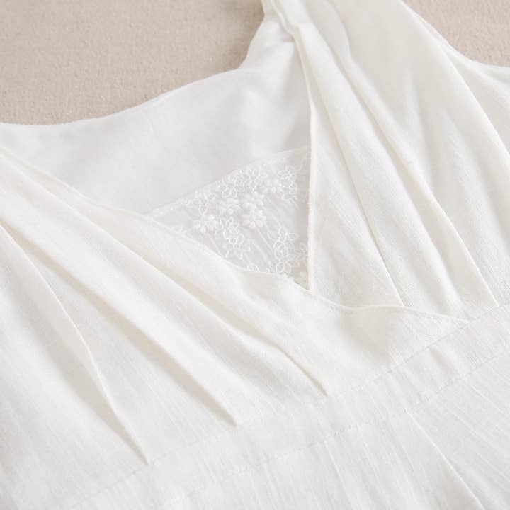 Dadati - Wholesale Jumpsuit - Baby - Girl's jumpsuit in off-white linen4