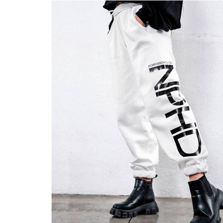 PANTALON SWEAT-SHIRT NPHD BLANC pour la vente par Non Posso, Ho Danza.
