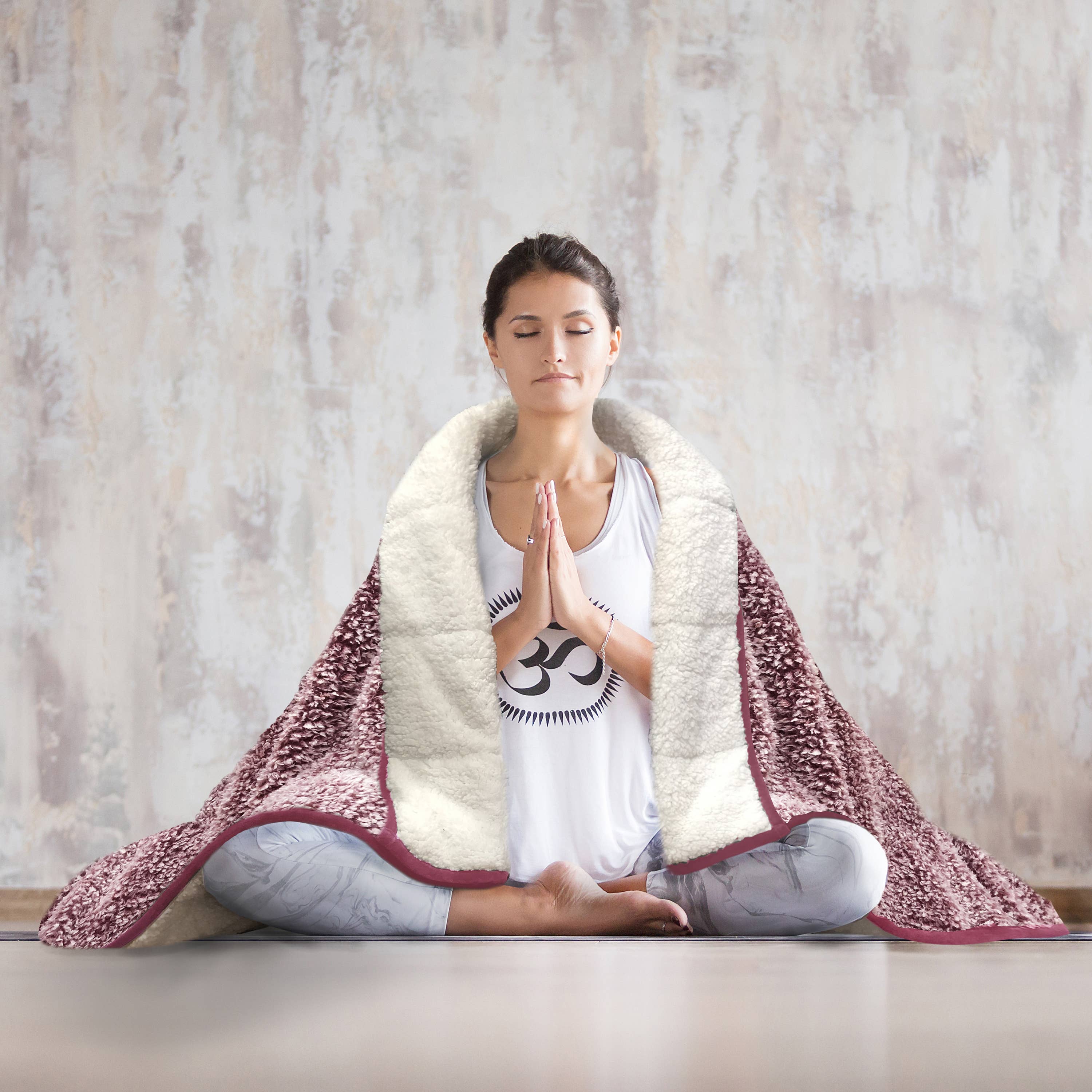 Sutton Home Fashions LLC – Manta para sofá por atacado – Cobertor de lance ponderado Teddy Sherpa7