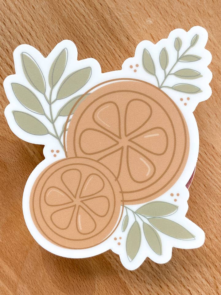 Sweet Citrus Orange Sticker for wholesale by Created By Christine