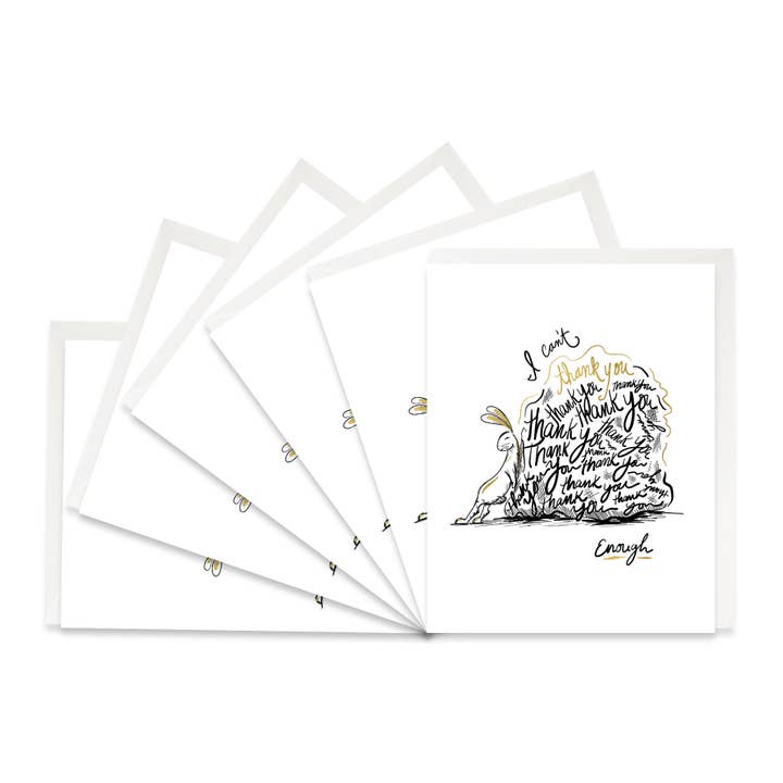 Can't Thank You Enough Boxed Set Of 6 Cards for wholesale by Good Juju Ink