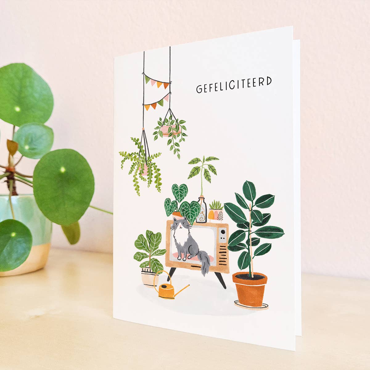 Studio Kuukeluus - Venta al por mayor Tarjetas de cumpleaños - Tarjeta de cumpleaños con plantas4