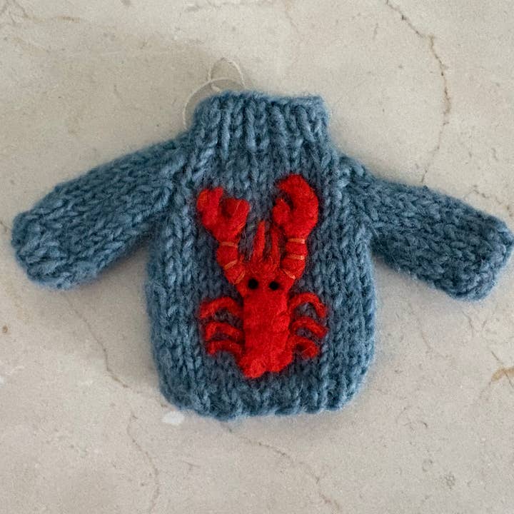 cerruti home - Wholesale Ornament - Hand Knit "Lobster" Sweater ornament