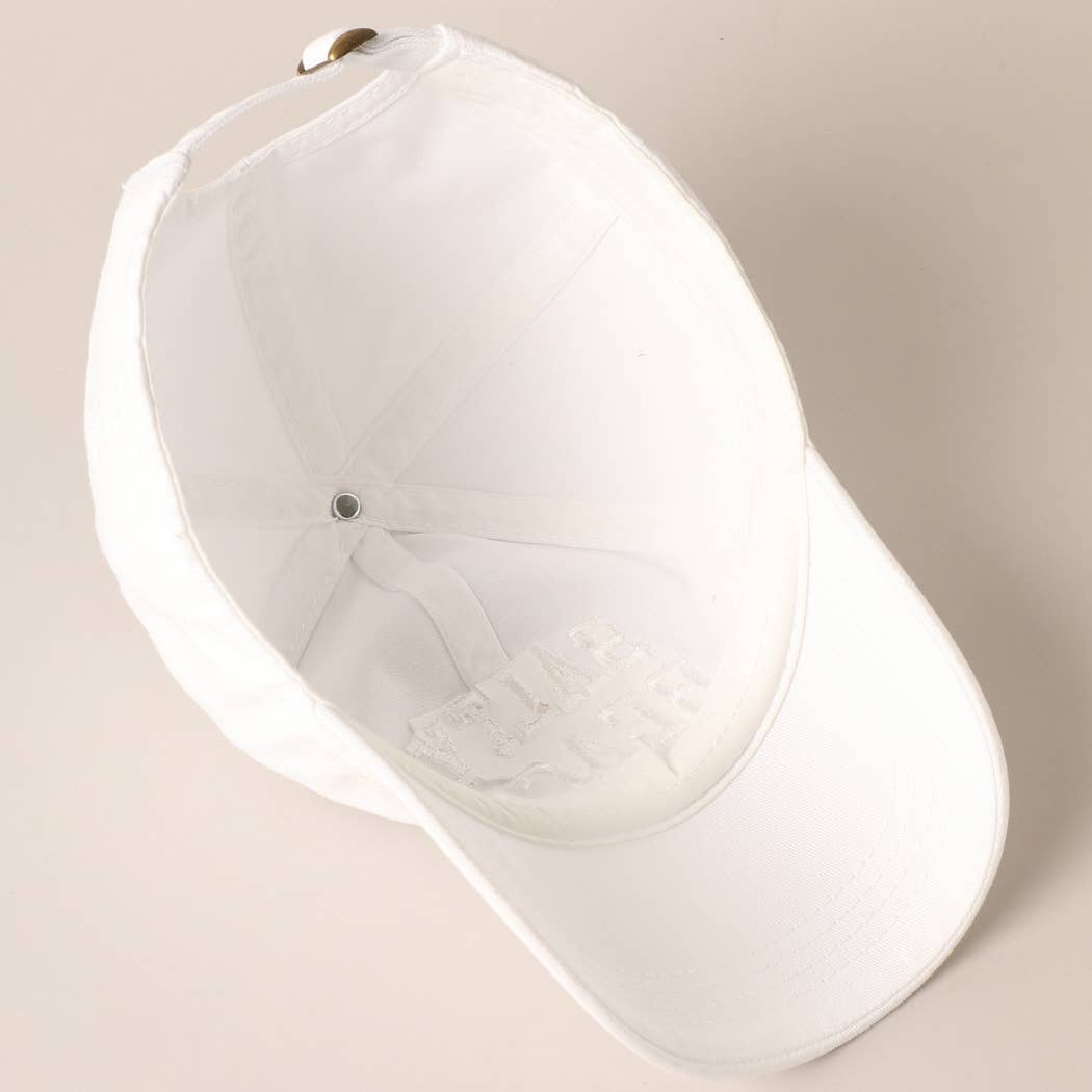 Fashion City - Wholesale Baseball Cap - Women's - Salty Beach Text Embroidery Baseball Cap22