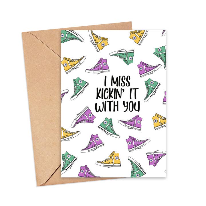 Miss Kickin' It With You Friendship Card for wholesale by Saucy Avocado