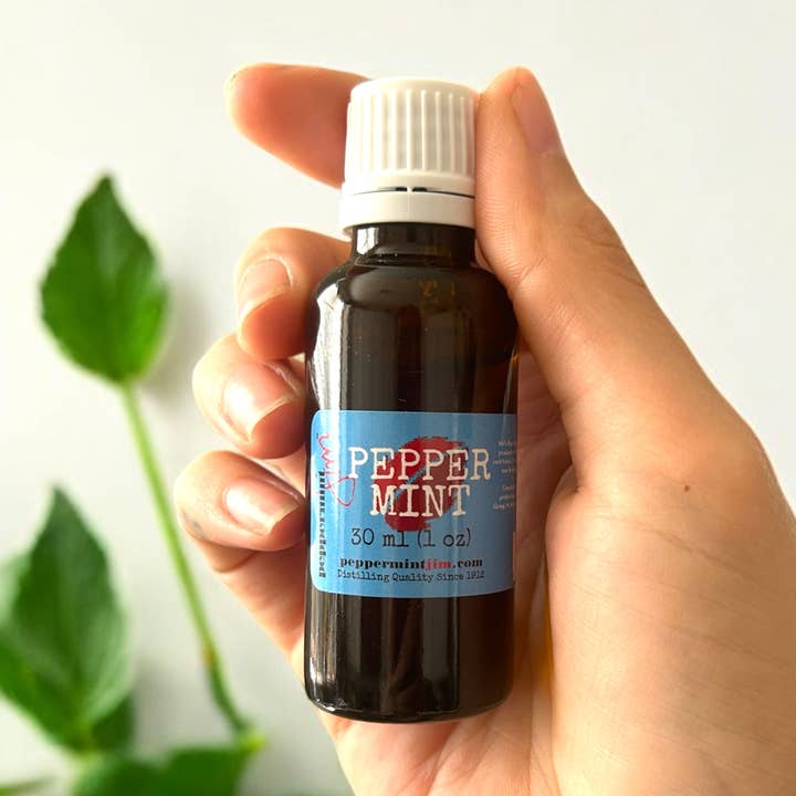 Farm destilleret pebermynteolie - 30 ml for engroshandel hos Peppermint Jim