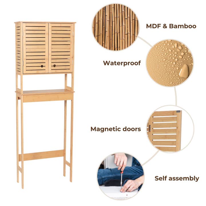 Brown Over-Toilet Cabinet – Trinidad for wholesale on Faire5