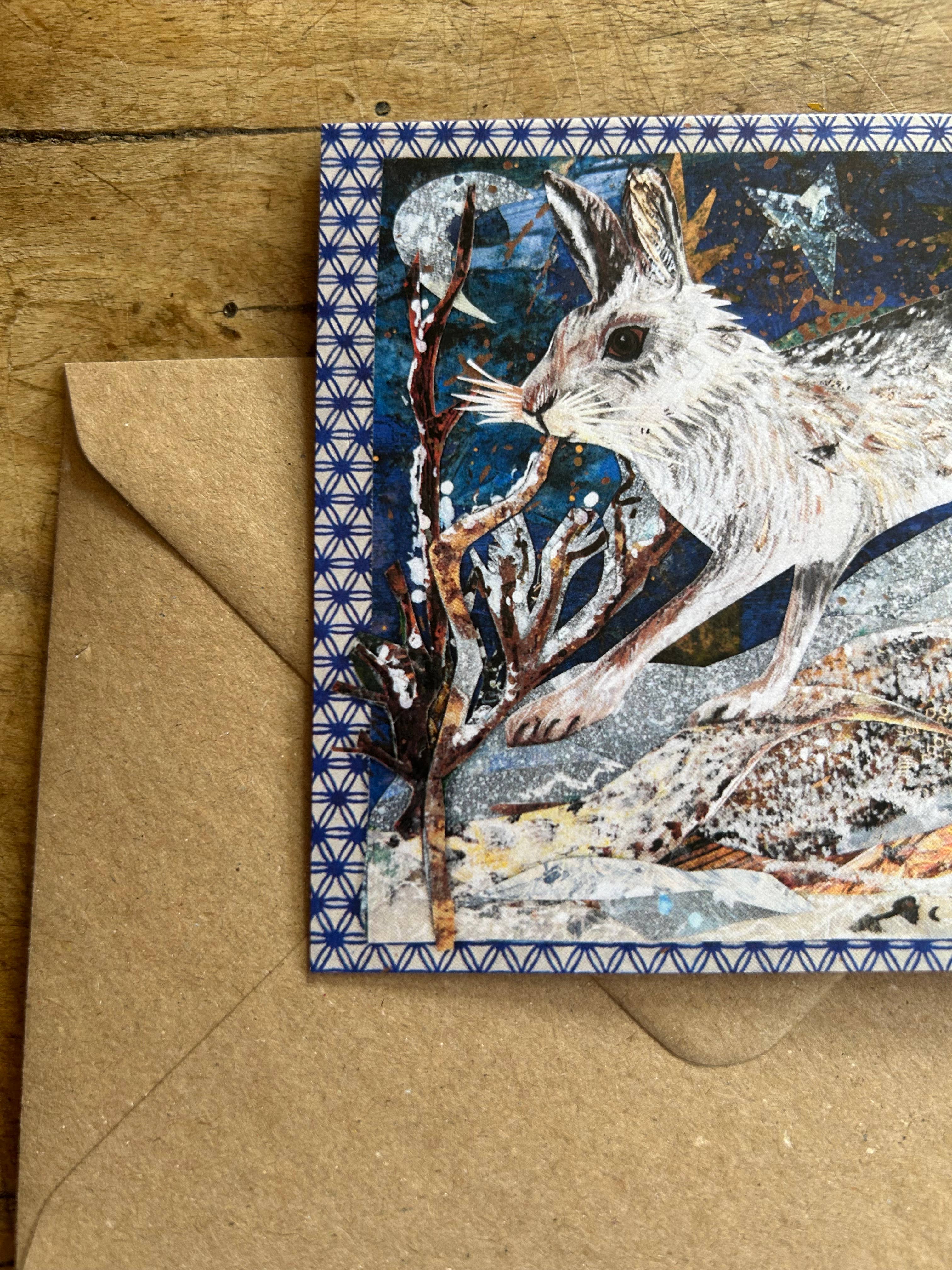 Clare O’Neill Artworks - Vente Carte de vœux classique - Carte de vœux vierge A6 Highland Hare2