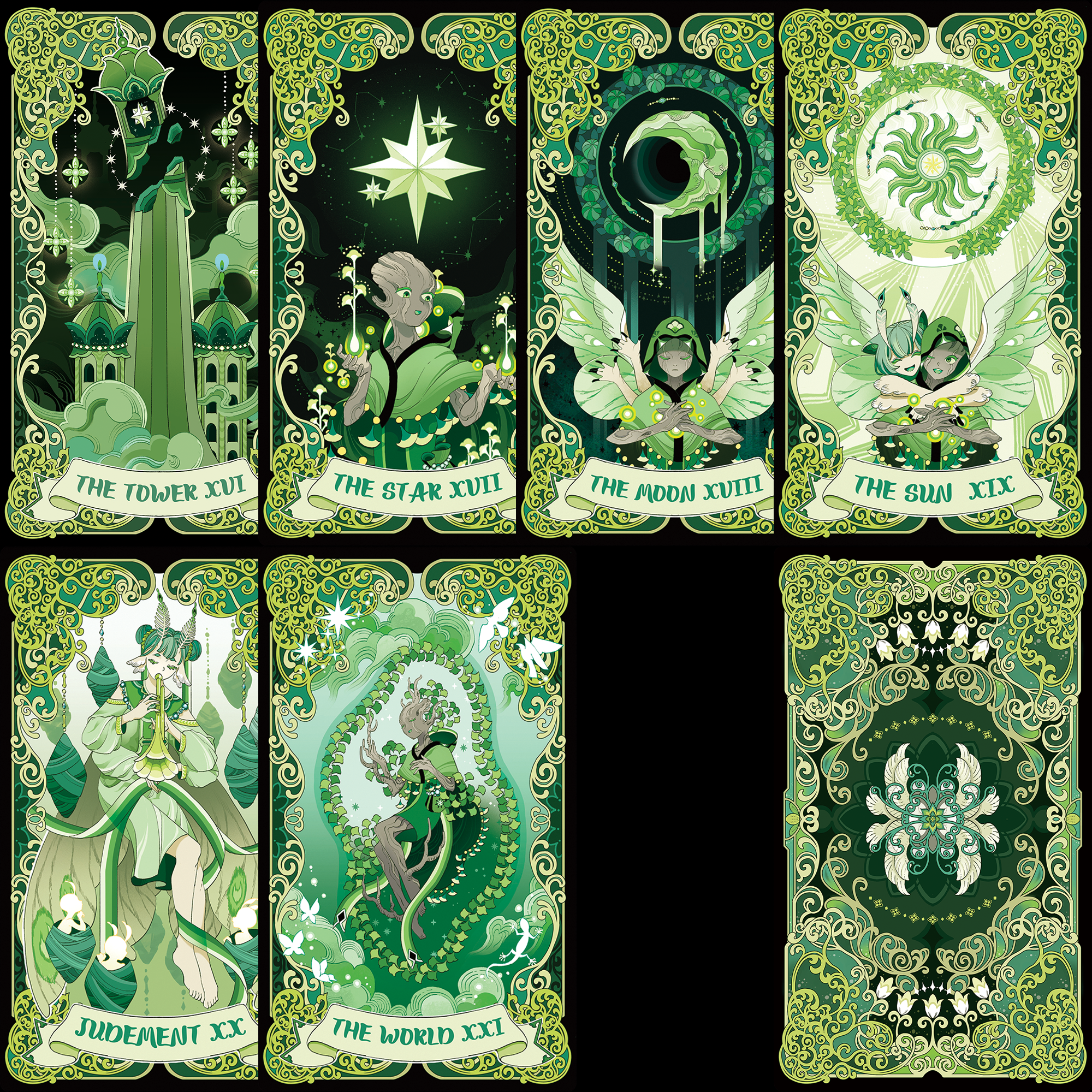 Vermilion Collection - Wholesale Tarot cards - Green Trace Tarot4