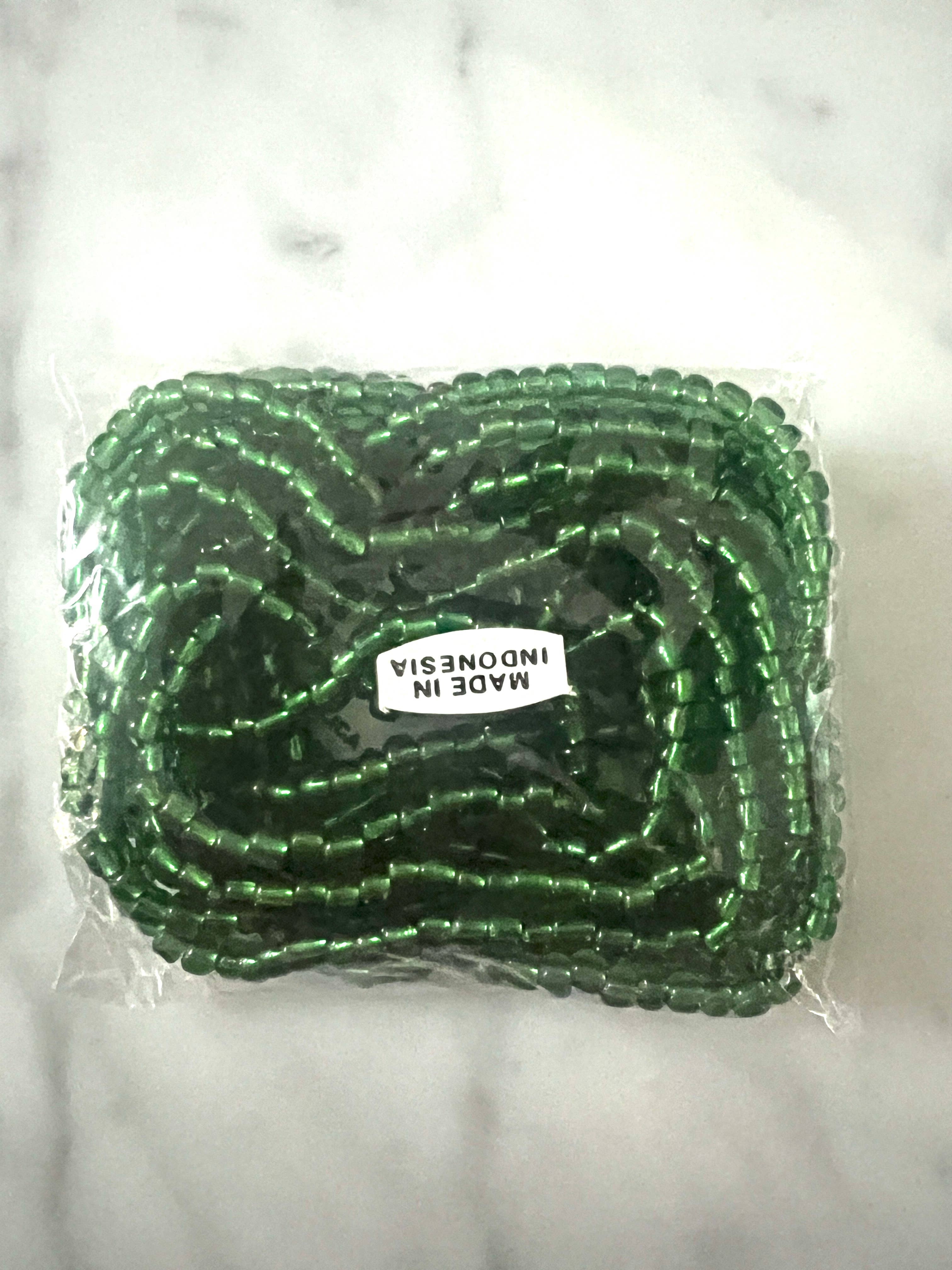 Erik & Mike - Wholesale Beaded Bracelet -  Hand Beaded Bracelet stretch in Green Shine3