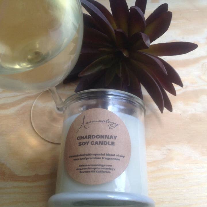 Candela profumata di soia Chardonnay per la vendita all'ingrosso da parte di Aromaology