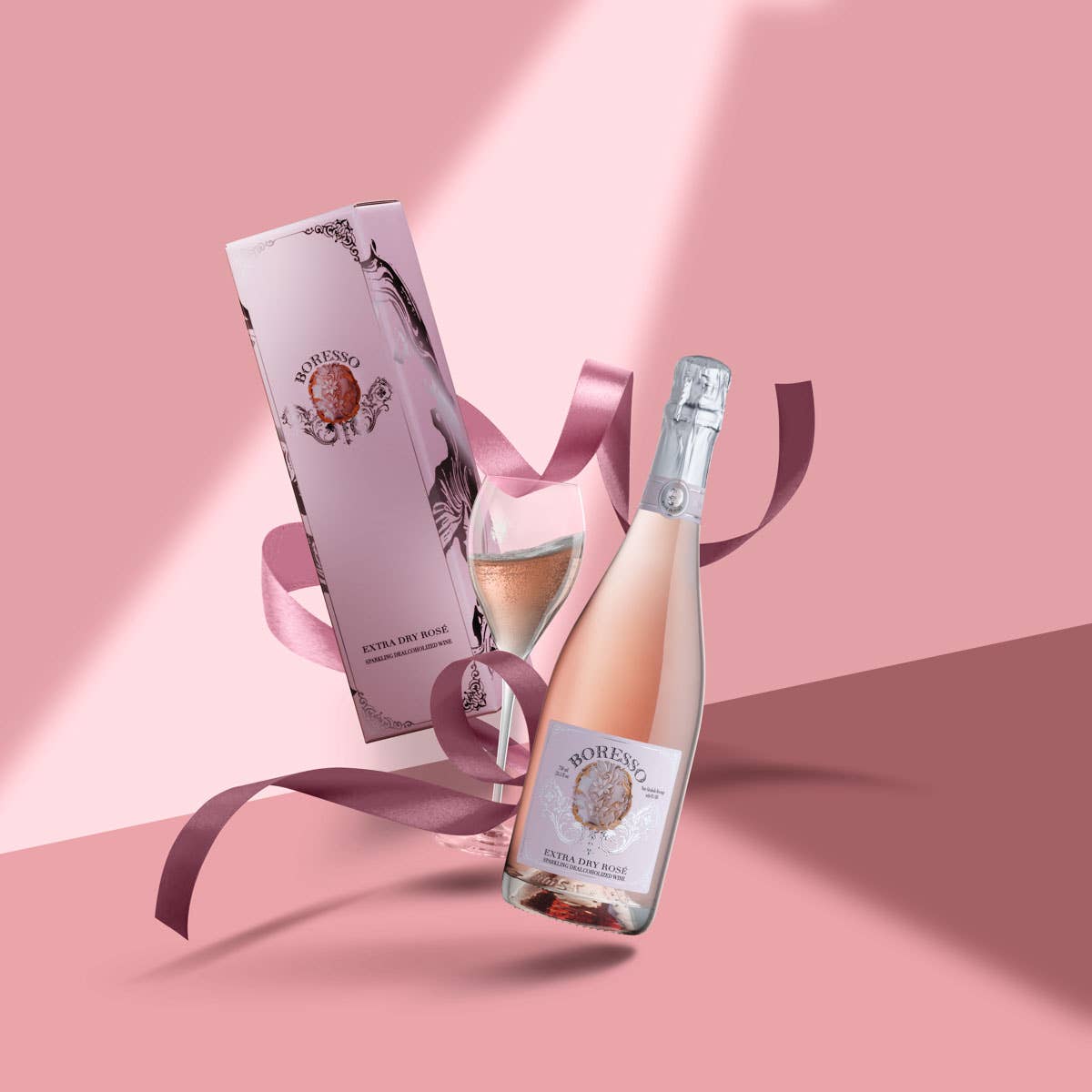 International Loft - Wholesale Non-Alcoholic Spirits/Wine/Beer - Boresso Rosé Sparkling Non-Alcoholic Wine With Gift Box4