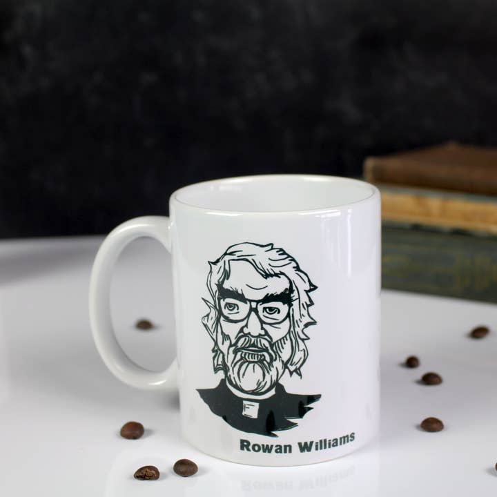 The Rowan Williams Mug for wholesale by Drinklings Coffee and Mugs