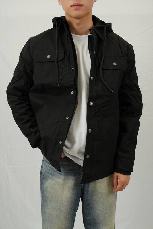 Lime Tree Clothing Inc. - Wholesale Shirt Jacket/Shacket - Men's - Men's Duck Canvas Hooded Shirt Jacket – Stylish & Versatile 1