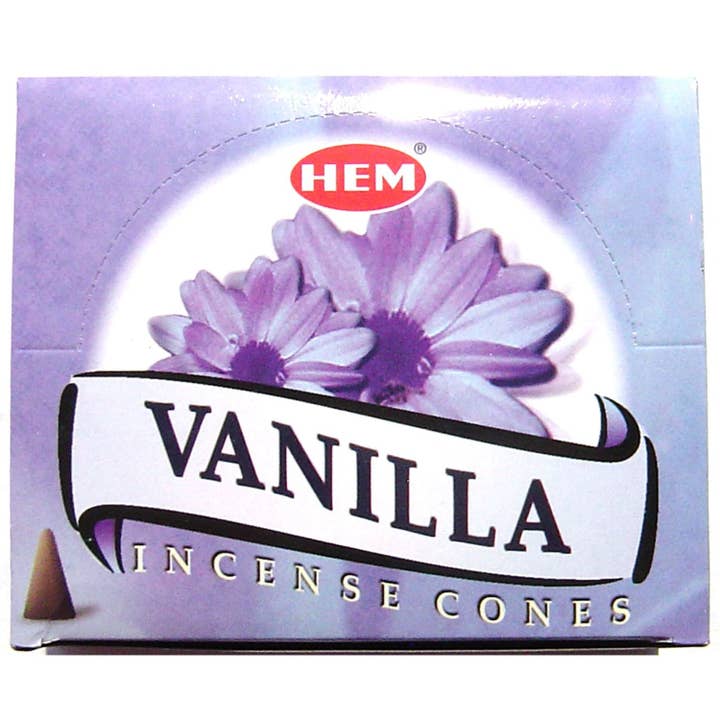 Hem Cones - Vanilla for wholesale by The Incense Sampler Works