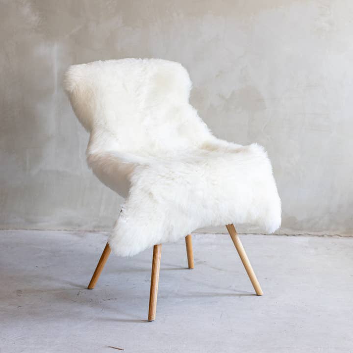 Van Buren - Wholesale Throw Blanket - Texel sheepskin white