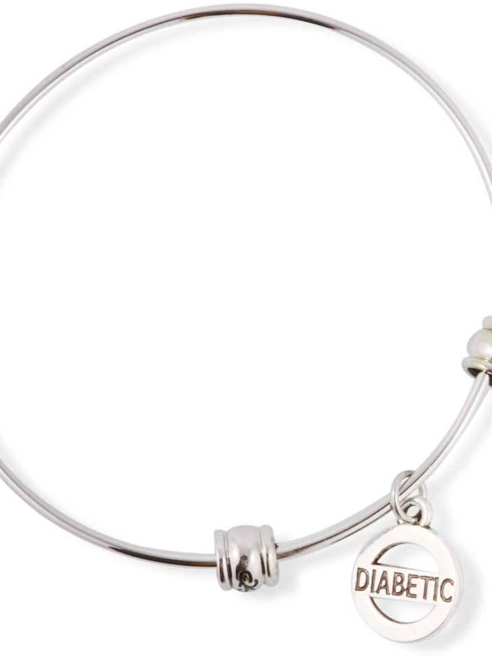 Medicinsk Alert Diabetic ID armbånd armbånd rustfrit stål gave til kvinder og mænd bevidsthed smykker for engroshandel hos Dave The Bunny