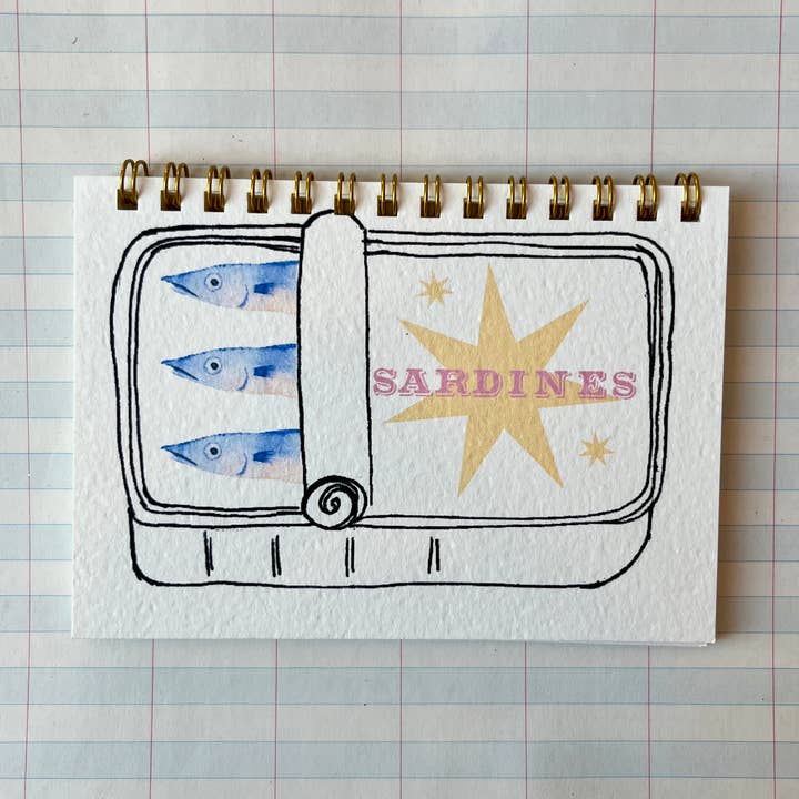 Parcel - Wholesale Notebook - Sardines Mini Notebook0