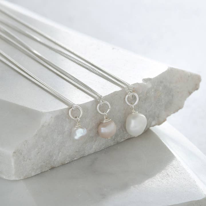 Irregular Baroque Pearl Necklace for wholesale by Lime Tree Design
