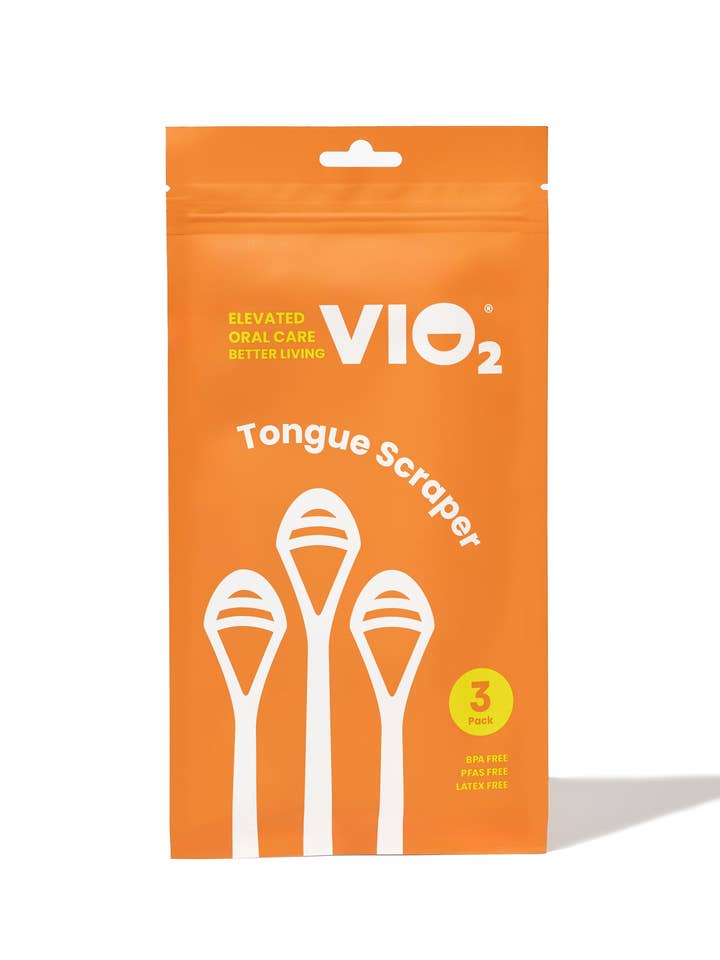 VIO2™ Tongue Scraper - Pack of 3 REUSABLE Scrapers - BPA Free, PFAS Free, Latex Free for wholesale by VIO2