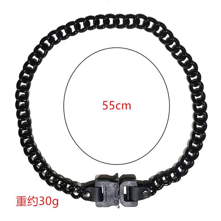 Clear Buckle Acrylic Chain Necklace N4633 for wholesale on Faire1