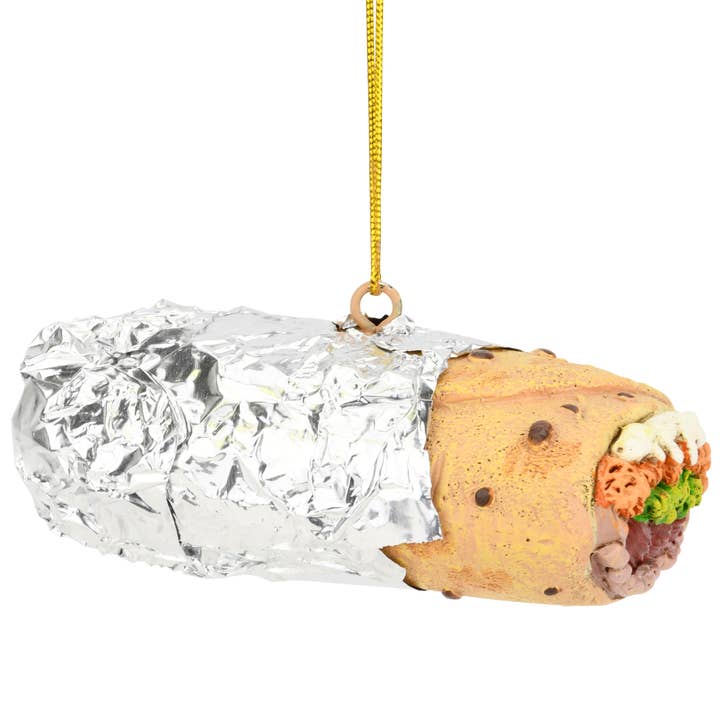 Tree Buddees – wholesale Ornament – Burrito Wrapped in Tin Foil Food Christmas Ornament